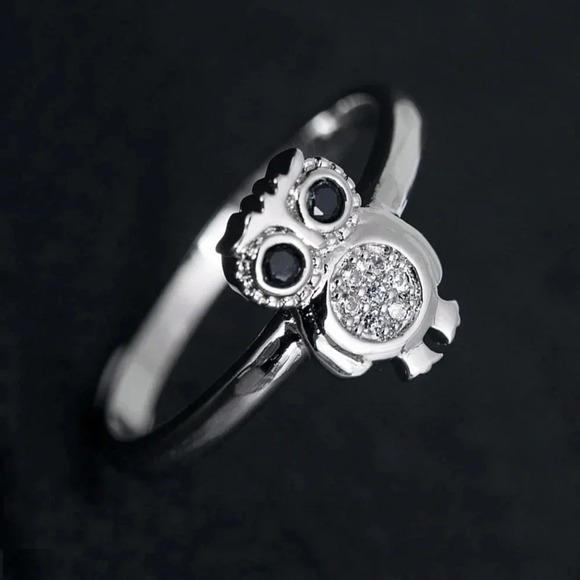 925 Silver Plated 3A CZ Cute Ring for Men Women, FB16FA1042 - Picture 2 of 6
